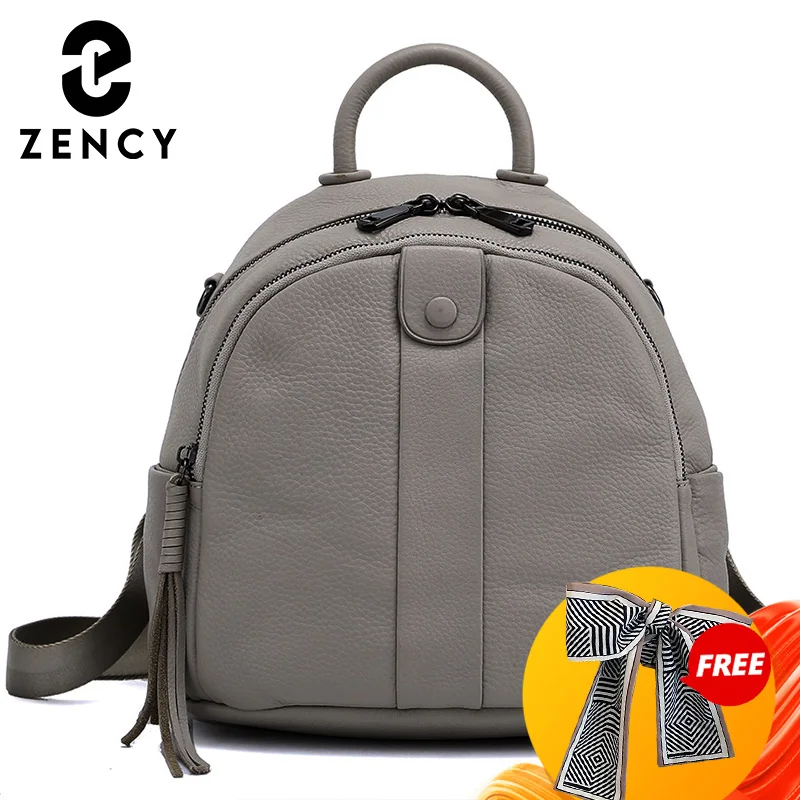 Рюкзак Zency из 100% натуральной кожи новый дизайн комбинированный ремень сумка для