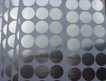 

300pcs/pack 22mm silver Aluminum foil sealing sticker label, cosmetic soft tube round stickers,oil bottle aluminum foil labels