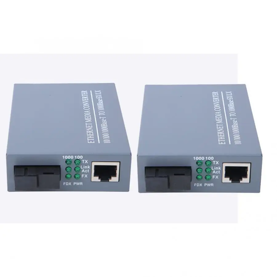 

HTB-GS-03AB Gigabit Fiber Transceivers + Single Mode Single Core Optical Converter US Plug 110~240V Broadband Transceiver