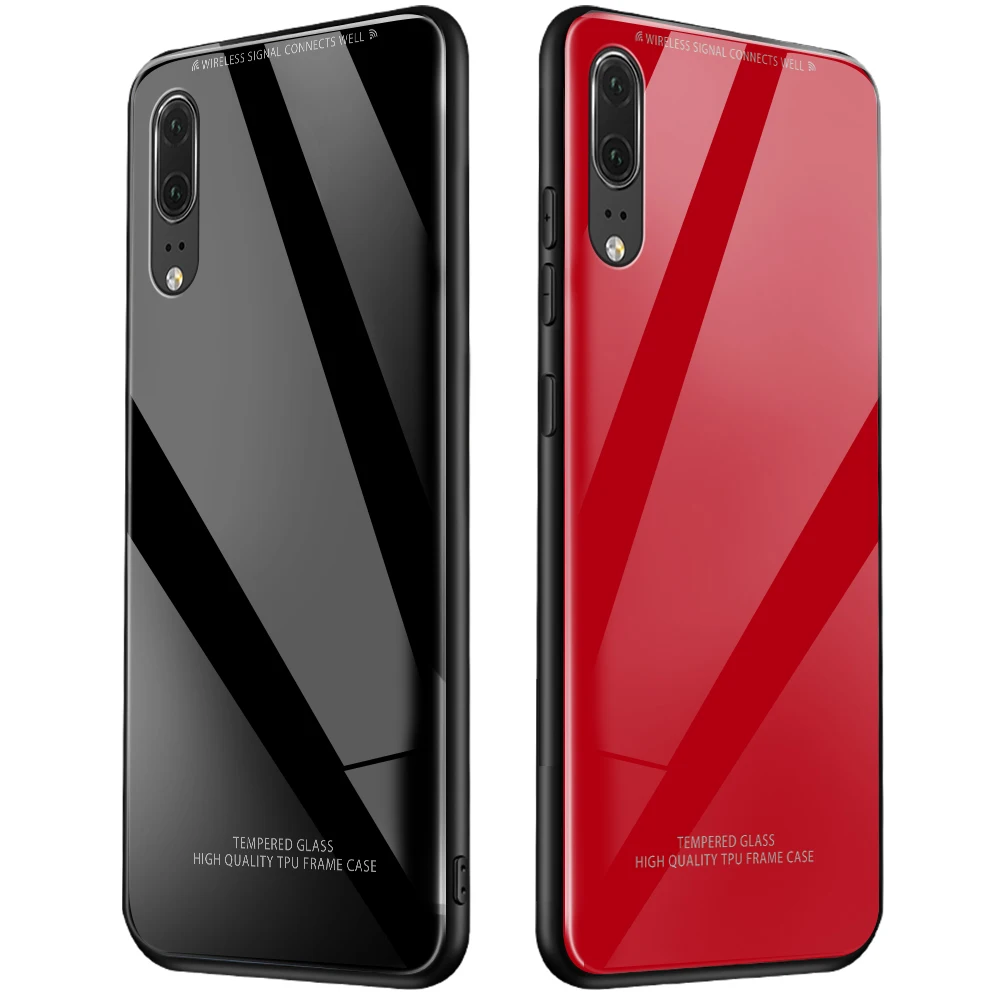 Розовые чехлы из закаленного стекла для телефона huawei P30 Pro Honor 10 20 Lite P20