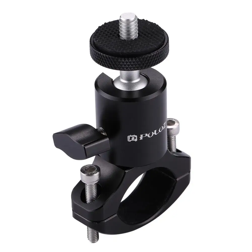 PULUZ Bike Aluminum Handlebar Tripod Ball Head Adapter Mount for GoPro NEW HERO / HERO 7 6 5 DJI OSMO Action Camera Clamp