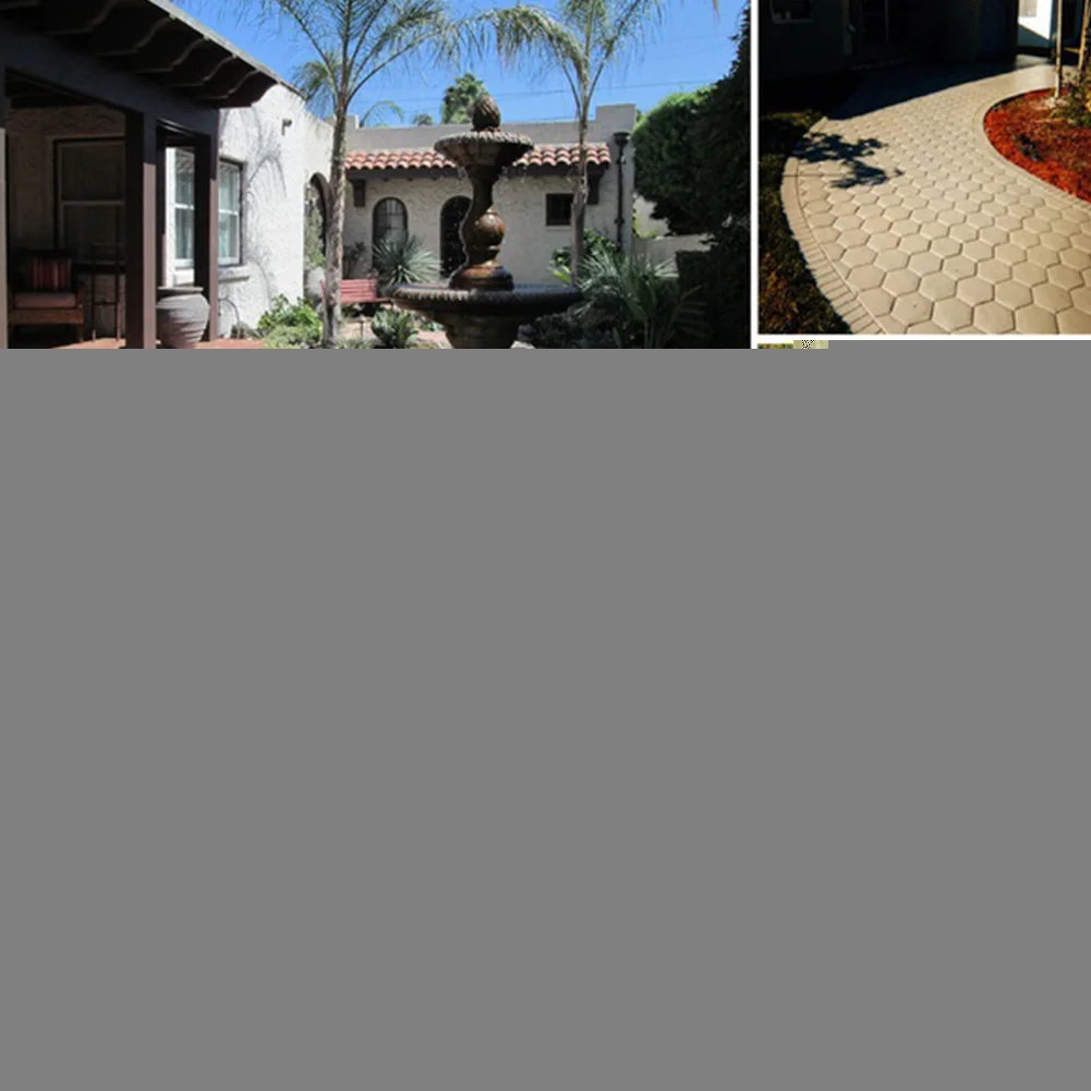 Road DIY Concrete Floor Stone Paver Reusable Cement Garden Hexagon Path Maker Mold