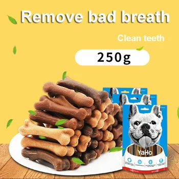 

Pet Dog Snacks Delicious Mixed Beef Chicken Flavors Clean Teeth Remove Bad Breath Molar Sticks Dog Snack Pet Supplies 250g