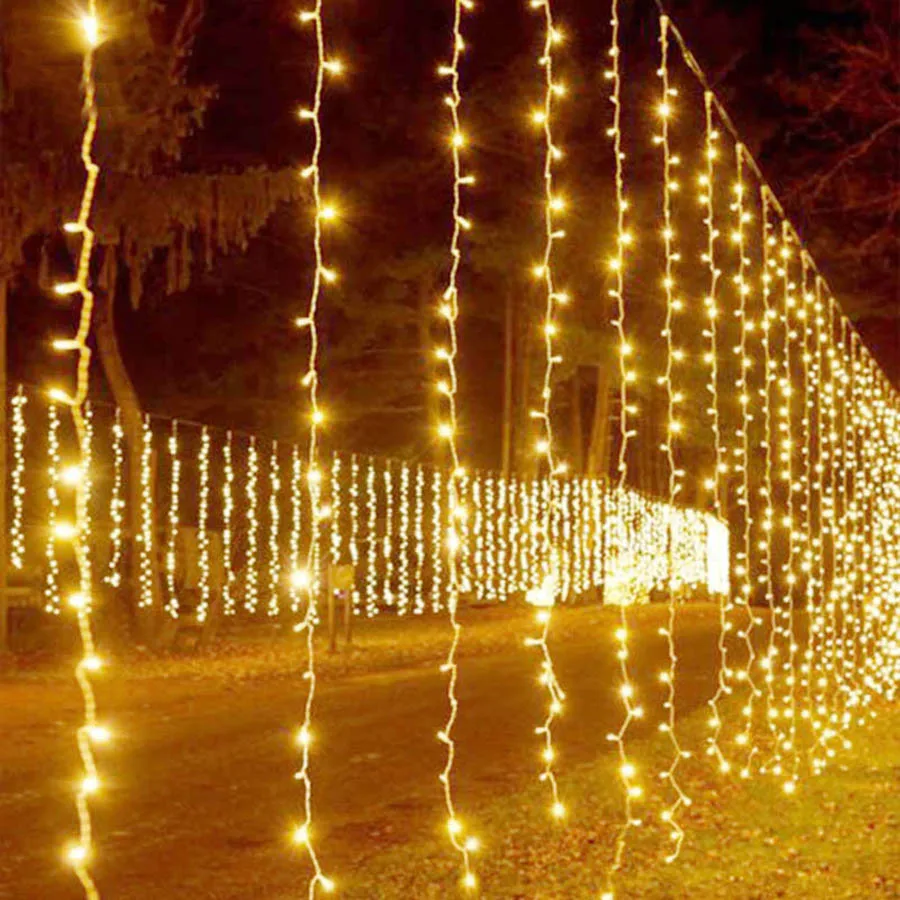 Thrisdar 6X3 м 8X3 м 10X3 м светодиодная гирлянда для занавесок рождественское окно гирлянда «сосульки» свет вечерние свадебные фон гирлянда