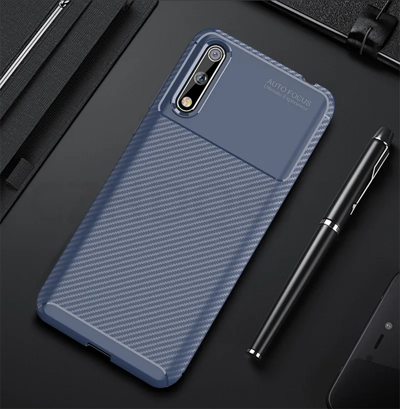 10 шт./лот, тонкий чехол из углеродного волокна для huawei Honor Play 3 20 Pro 20S Nova 5T P Smart Z Enjoy 10 Plus Y9 Prime, мягкий чехол