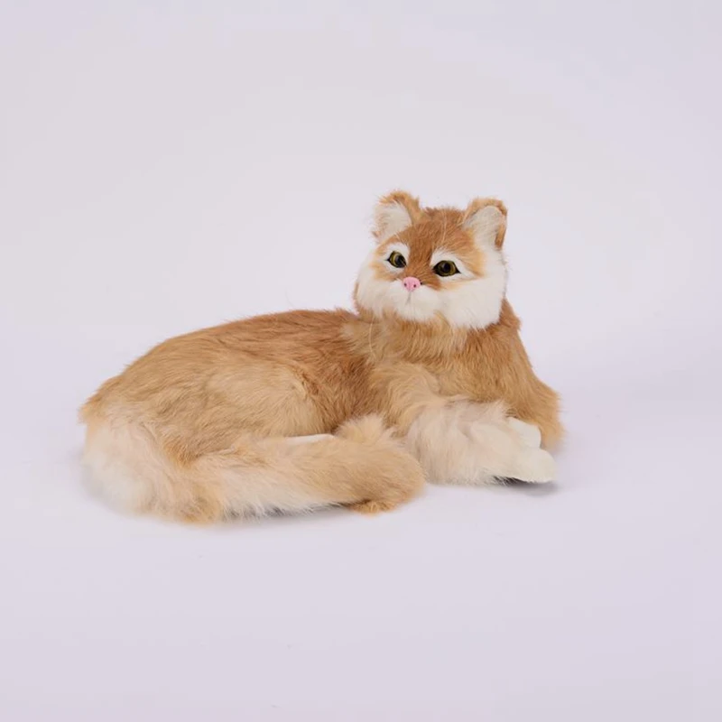 Моделирование кошка украшения для дома животное кошка модель украшения плюшевые игрушки куклы ремесла подарок на день рождения 25x20x11 см DY80053