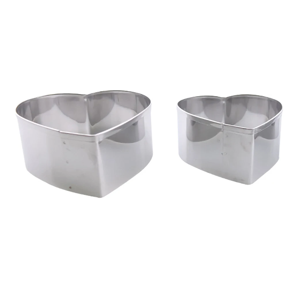

6pcs Tool Easy Clean Cutter Mousse Circle Heat Resistant Cake Mould Set Baking Kitchen Heart Shape Decorative Stainless Steel
