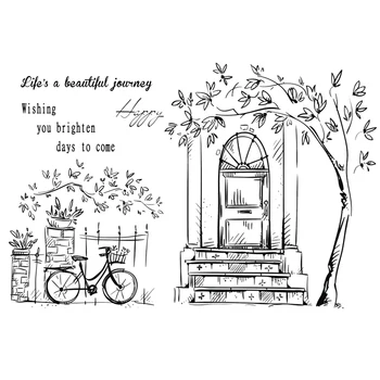 

DABOXIBO Bicycle Clear Stamps Mold For DIY Scrapbooking Cards Making Decorate Crafts 2020 NEW Arrival