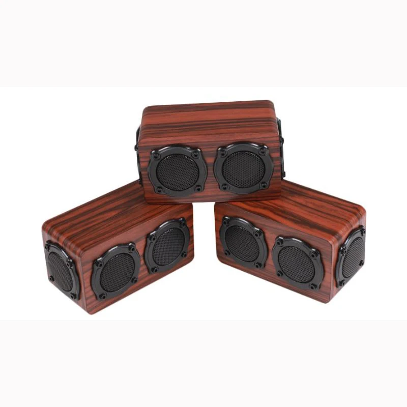 Ретро деревянный беспроводной и потоковый Bluetooth динамик портативный динамик HiFi Bluetooth мини 3D двойной громкий динамик s USB динамик