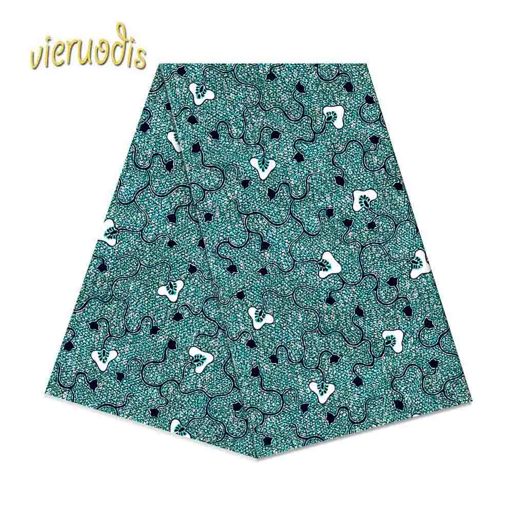 6 ярдов Африканский воск ткань хлопок Материал Дашики напечатаны настоящий цветочный для платья нигерийский французский вышитые A000556