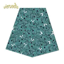 6 ярдов Африканский воск ткань хлопок Материал Дашики напечатаны настоящий цветочный для платья нигерийский французский вышитые A000556