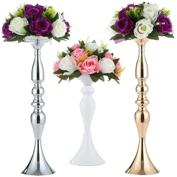 

Metal Candle Holder Elegant table Candlesticks for Table Centerpiece Gold/Silver Candlestick Holder Wedding Centerpieces L001