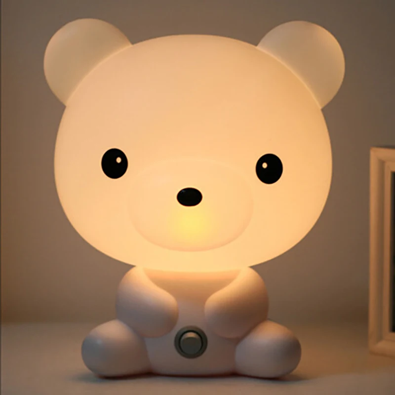  EU/ US Plug Animal Reading Table Lamps For Children LED Night Light Cartoon Panda Unicorn Bedroom B - 33002826914