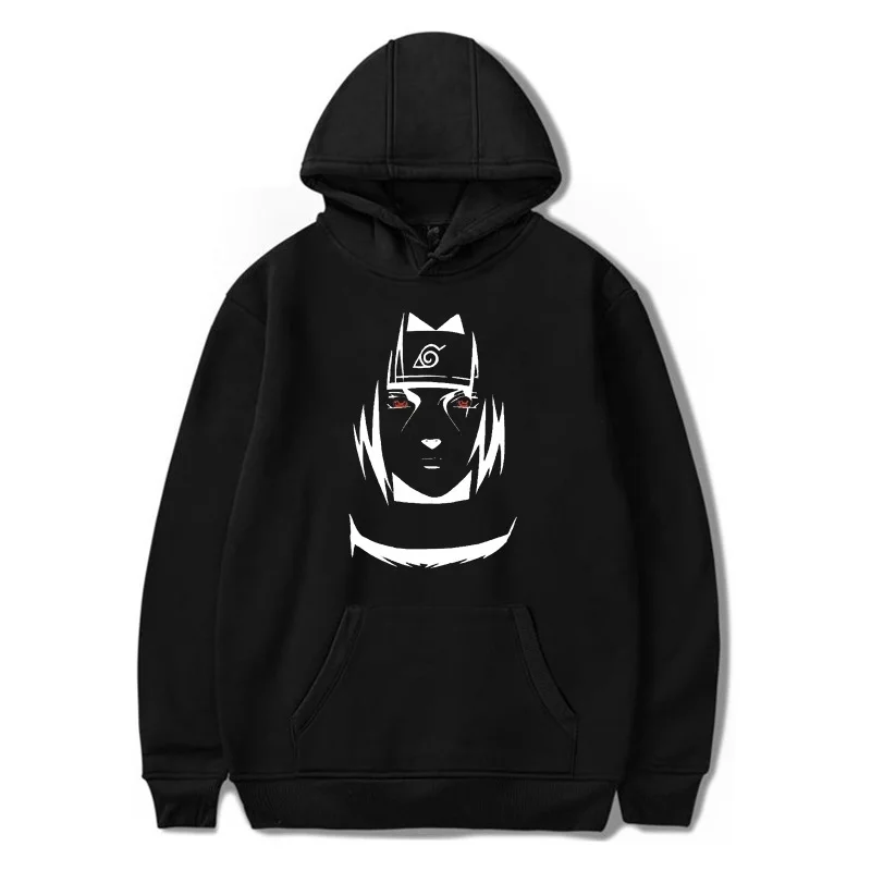 Японское аниме Наруто толстовки для мужчин и женщин Harajuku уличная Uchiha Itachi Косплей Толстовка Уличная Повседневная флисовая толстовка - Цвет: black1