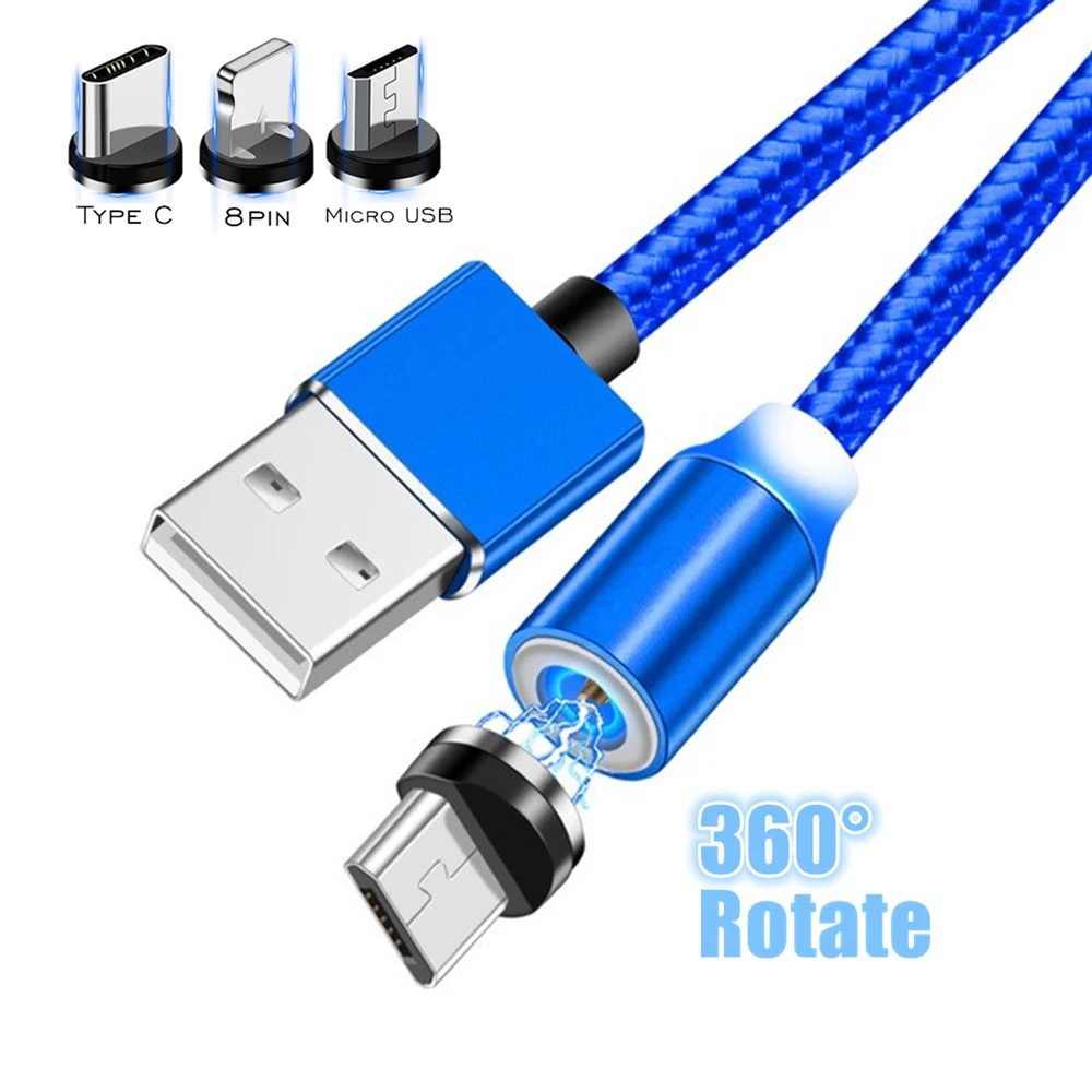 LED Magnetic Cable Type C Micro USB Magnet Charging For iPhone 11 Pro Xs Xr X Sony Xperia L1 XA1 Ultra XZs XZ Premium | Мобильные