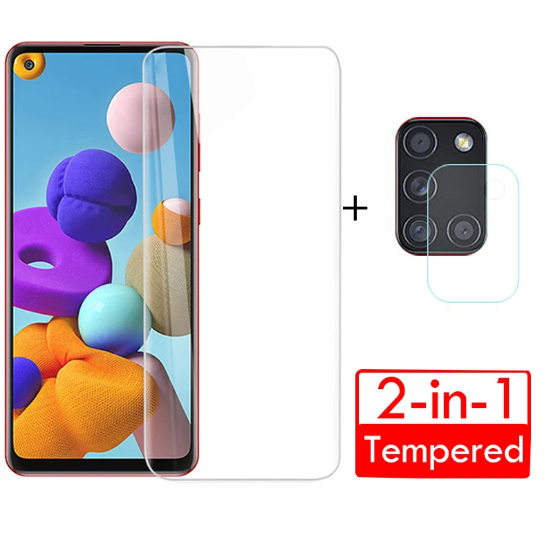 Закаленное стекло для объектива камеры 2 в 1 Samsung Galaxy A21s M-A217F A50 A30 A40 A51 A71 задняя