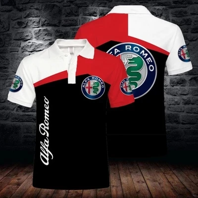 

2020 Summer New Arrival for Alfa Romeo 3D Print Men T-Shirt Casual Male polo Tops T-Shirt Clothing Brand Top Quality Polo