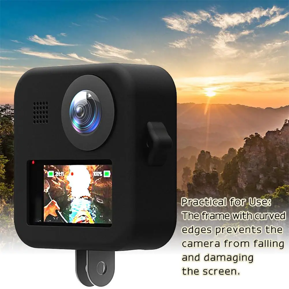 

Go Pro Accessories 360 Degree Camera Silicone Case Len Caps Cover For GoPro Max Action Camera Accessories Camera Accessories