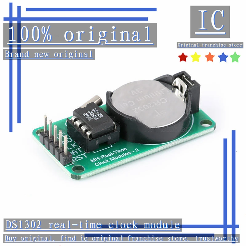 100% Новый оригинальный 10 шт. DS1302 тактовый модуль в режиме реального времени/RTC