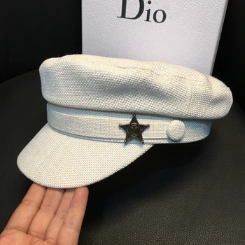 

Japanese Style Women Girl Beret Hat Vintage Classic Black White Navy hat Fashion Artist Visors cap Octagonal hat Peaked Cap