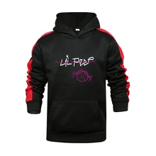 

2020 new men and women hip hop fleece long sleeve printing front logo Harajuku fashion personality hooded shirt streetwear