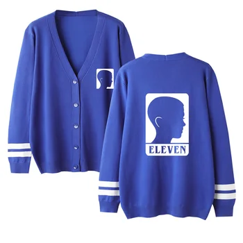 

Stranger Things v-neck Cardigan Sweater boys/girls autumn winter New sale long sleeve warm outwear Knitted sweater casual tops