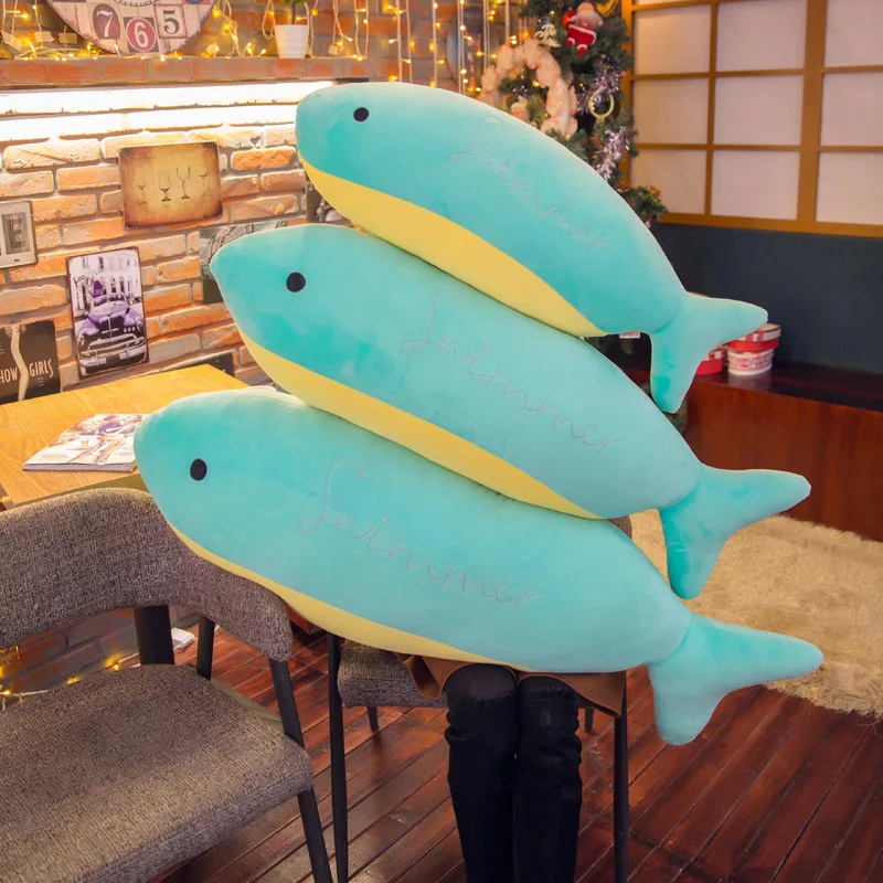 

New Style Software Kun Whale Creative Double Color Fish Pillow Children to Sleep with Pillow Birthday Gift Love