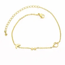 New Welded Stainless Steel Star Moon Universe Bracelet European And American Fashion Jewelry