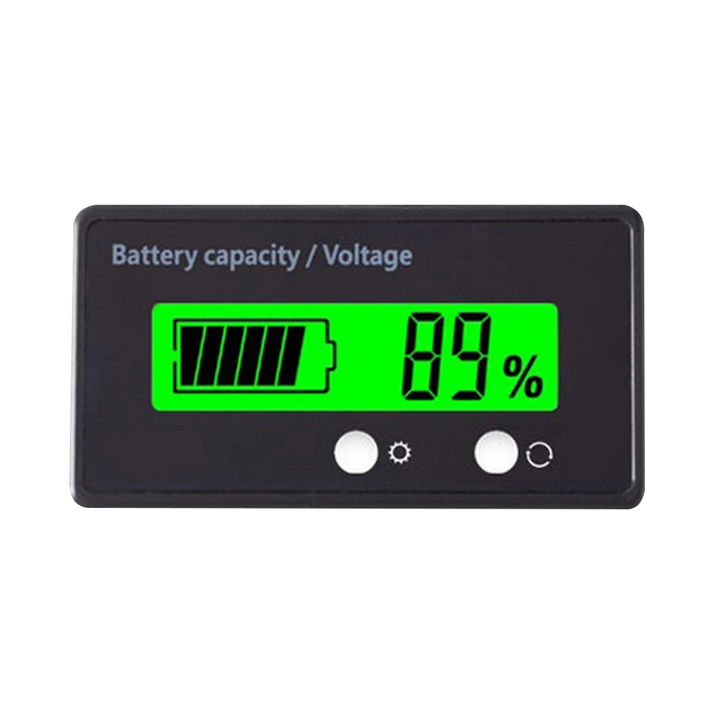Digital Battery Tester Voltage Capacity Percent Meter DC 8-63V Battery Meter 