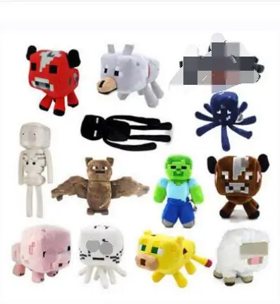 

15 Style Enderman Wolf Creeper Spider Sheep Skeleton Mushroom Ocelot Cartoon Games Stuffed Plush Toys Christmas Gift