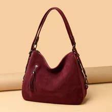 Женская сумка на одно плечо, новая мода, осень и зима, большая Вместительная женская сумка, модная однотонная сумка-мессенджер