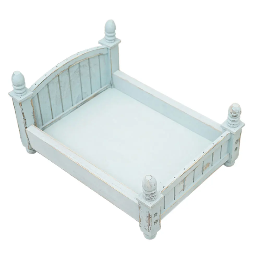 

Mini Vintage Infant Wooden Studio Background Posing Prop Bed Newborn Baby Gift Crib Photography Photo Accessories