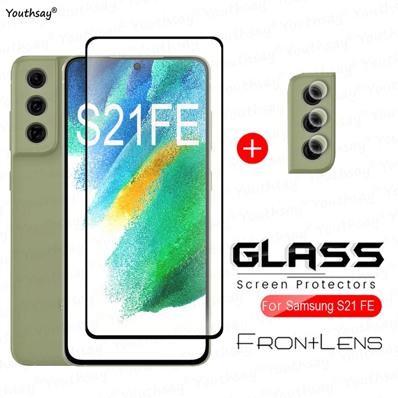 Vetro Per Samsung Galaxy S21 Fe Vetro Temperato Samsung S23 Fe S21 S20 Fe Glass Full Cover Screen Len Film Protector Film