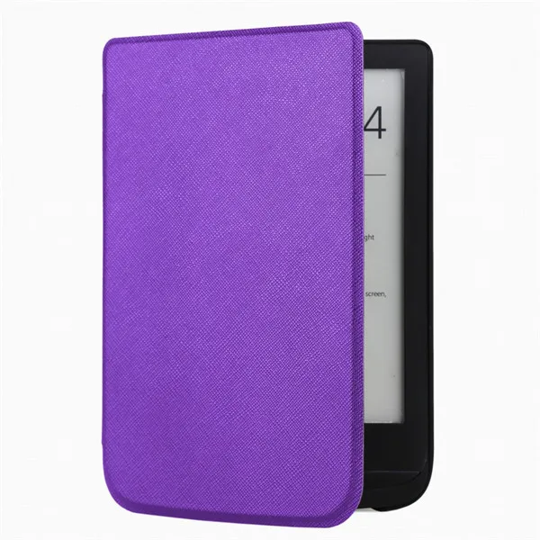 Gligle ультра тонкий чехол для электронной книги PocketBook Touch Lux 4 627 HD3 632 Basic2 616 читалка+ Защитная пленка на экран - Цвет: purple