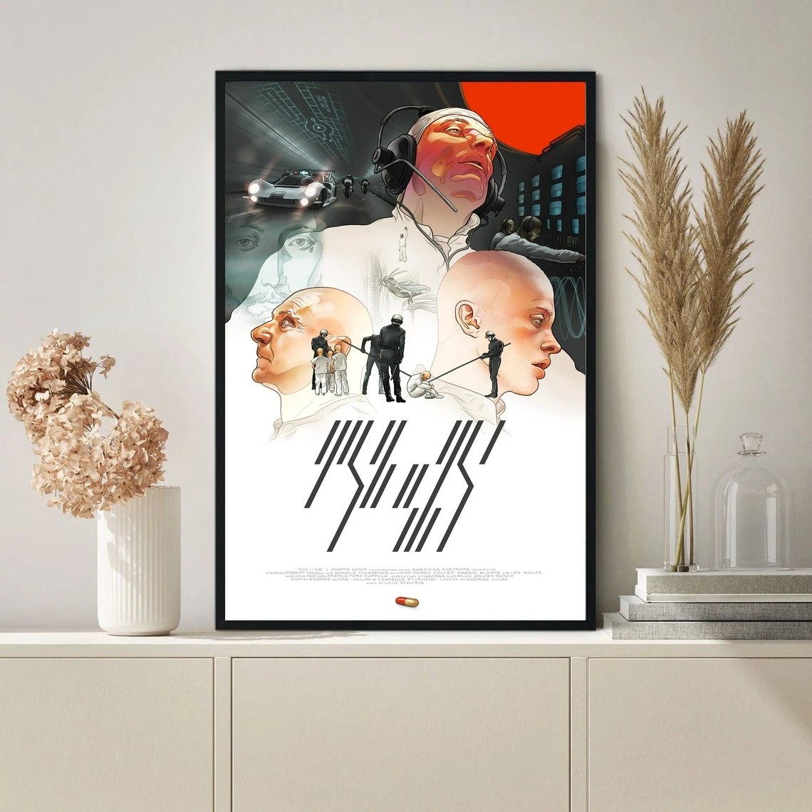 

THX 1138 постер по мотивам научной фантастики, печать на холсте, настенная живопись, украшение для дома (без рамки)