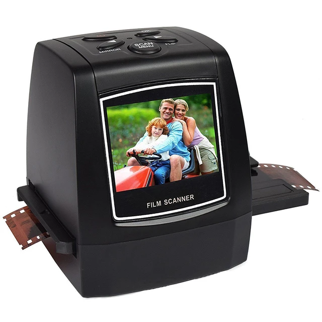 Protable Negative Film Scanner 35/135mm Slide Film Converter Photo Digital  Image Viewer with 2.4 LCD Build-in Editing Software