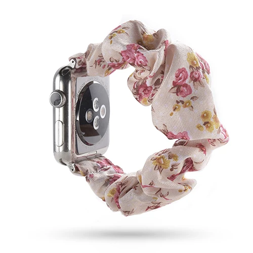color 4 Ремешок для Apple Watch Series 3 2 1 38 мм 42 мм рождественский стиль сменный ремешок маленький резиновый ремешок для iwatch series 4 5 40 мм 44 мм - Цвет ремешка: color 4