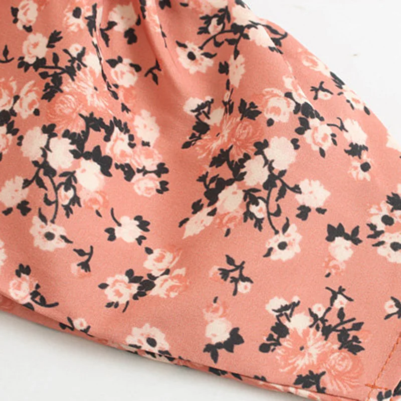 Vintage Elegant Floral Print Mini Dress Women Fashion V Neck Three Quarter Sleeve Back Elastic Dresses Vestidos Mujer