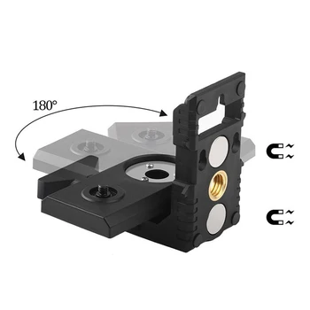 

Magnetic Wall Mount Level Meter Adapter Holder Anti Slip Multifunctional Integrated Pivoting Base Rotatable L-shape Universal