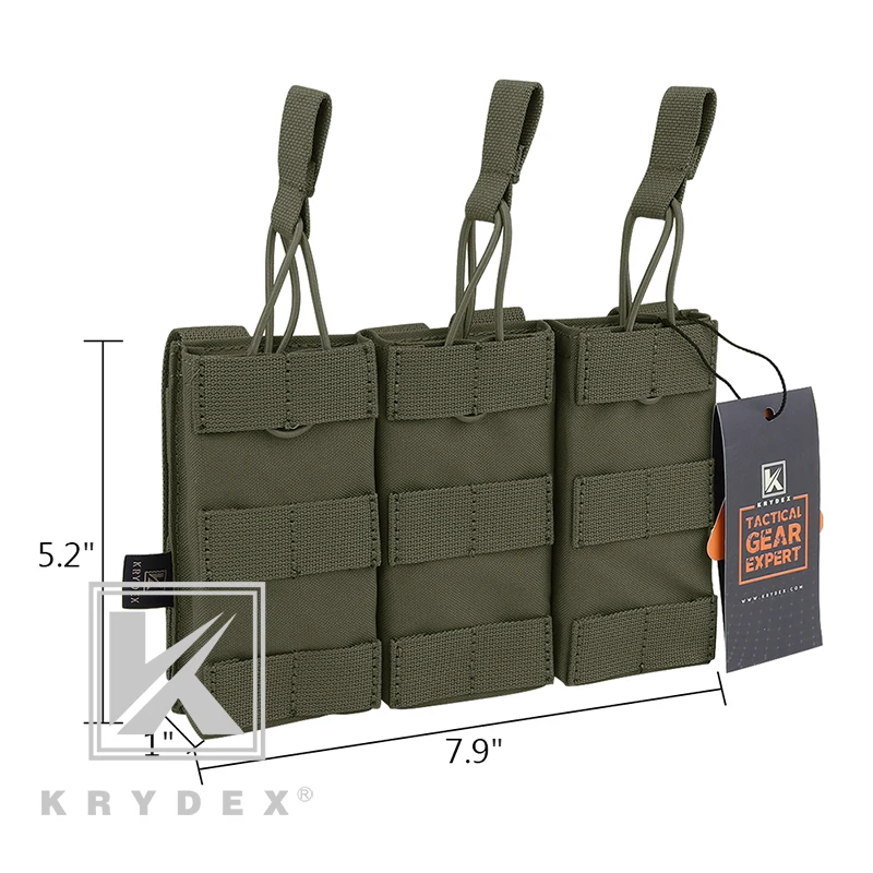 5.56 .223 Modular Triple Magazine Pouch Tactical Open Top MOLLE PALS Mag Carrier For Outdoor Shooting Hunting RG