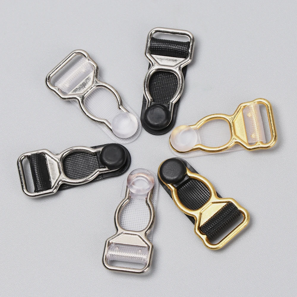 10/12mm Plastic Black Corset Leg Garter Belt Clip Hooks Suspender Ends