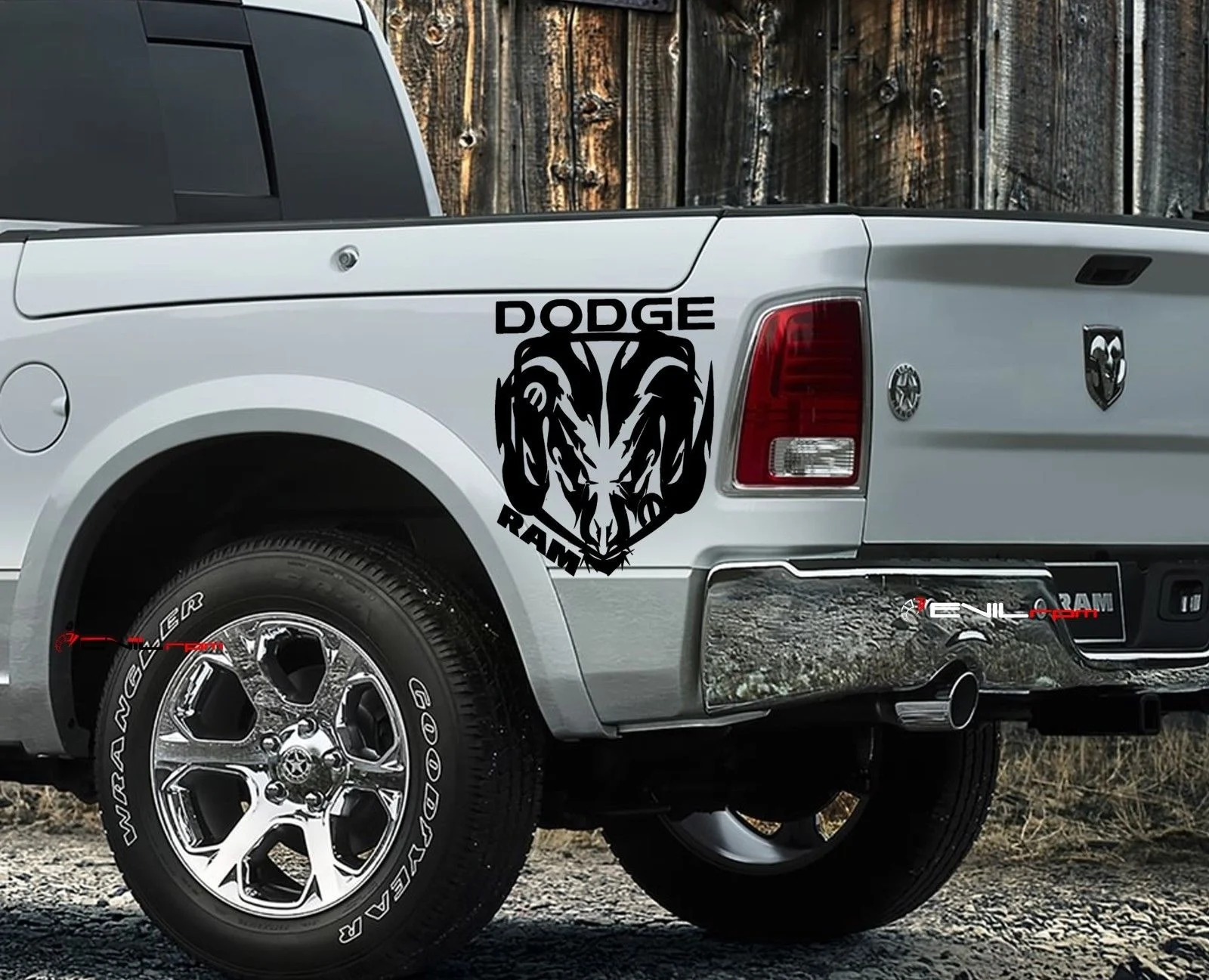 Для 2 шт./пара Dodge Ram 1500 RT HEMI подсветка салона автомобиля коробка графическая Наклейка Набор наклеек логотип на заказ