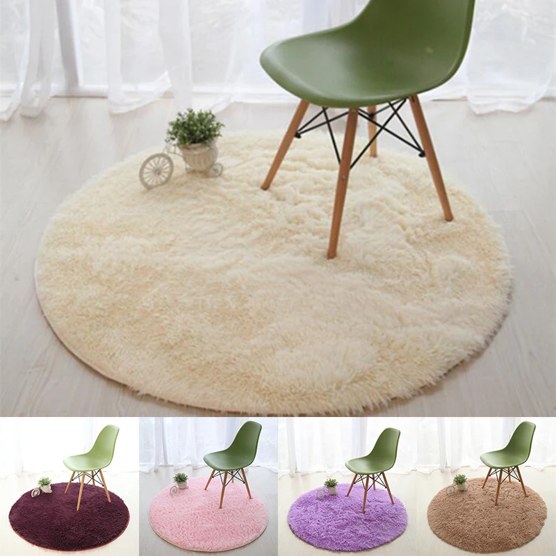 Плюшевый пол ковер стул Pat для гостиной коврик круглый ворсистый плюшевый