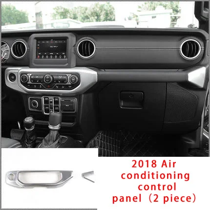 

For Jeep Wrangler 18-20 chrome Air conditioning control panel molding trim 2pcs