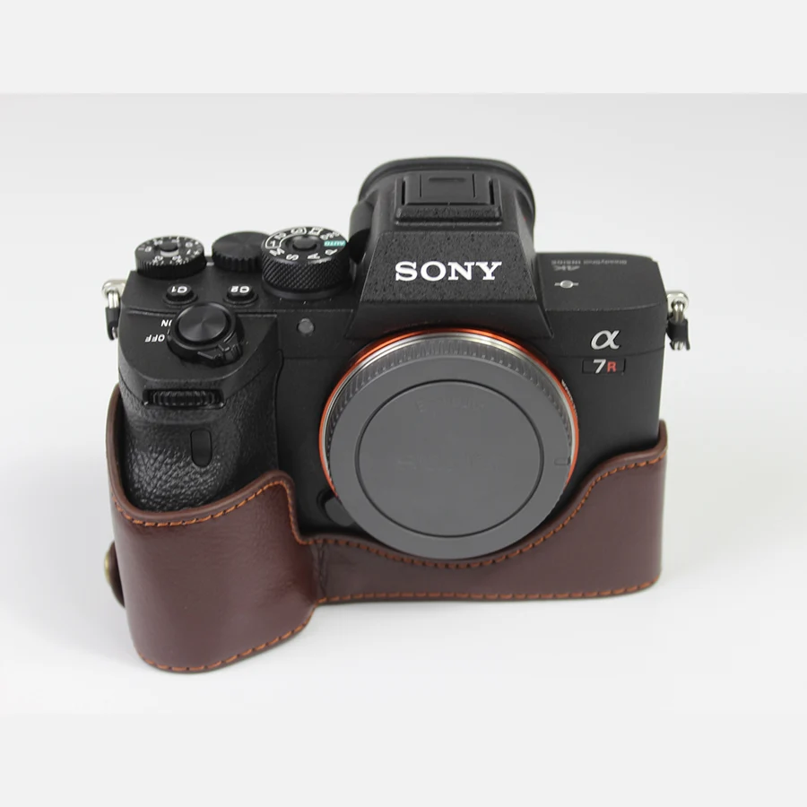 Чехол из натуральной кожи чехол для камеры для SONY A7RIV A7RM4 A7R4 A7R IV половина тела набор с отверстием батареи