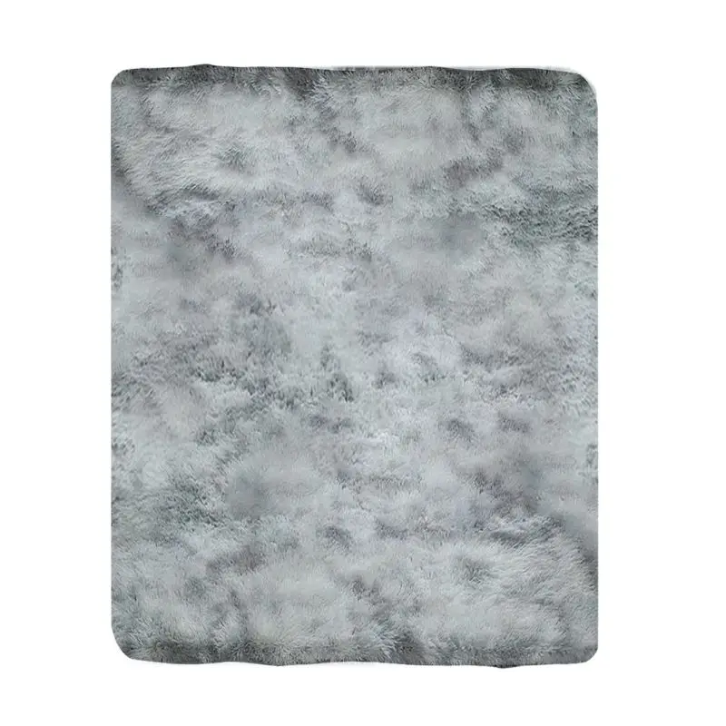 Aqua Gray OOTDTY Нескользящие коврик Галстук окрашенный градиент коврик с плюшевым ворсом внутри машинная стирка ворсистый, пушистый ковер для Гостиная Спальня дома - Цвет: Aqua Gray