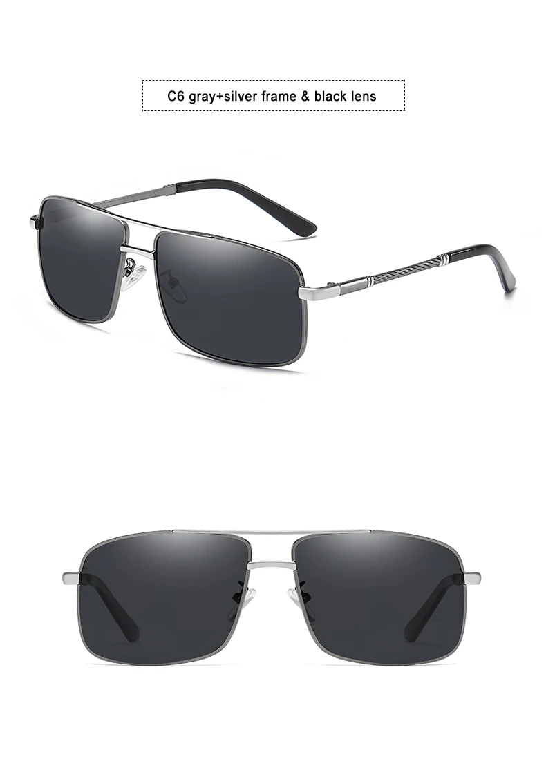 gray lens Мужские фотохромные поляризационные солнцезащитные очки Blanche Michelle, UV400, сплав, солнцезащитные очки, для вождения, хамелеон, Ретро стиль, oculos de sol masculino - Цвет линз: gray lens