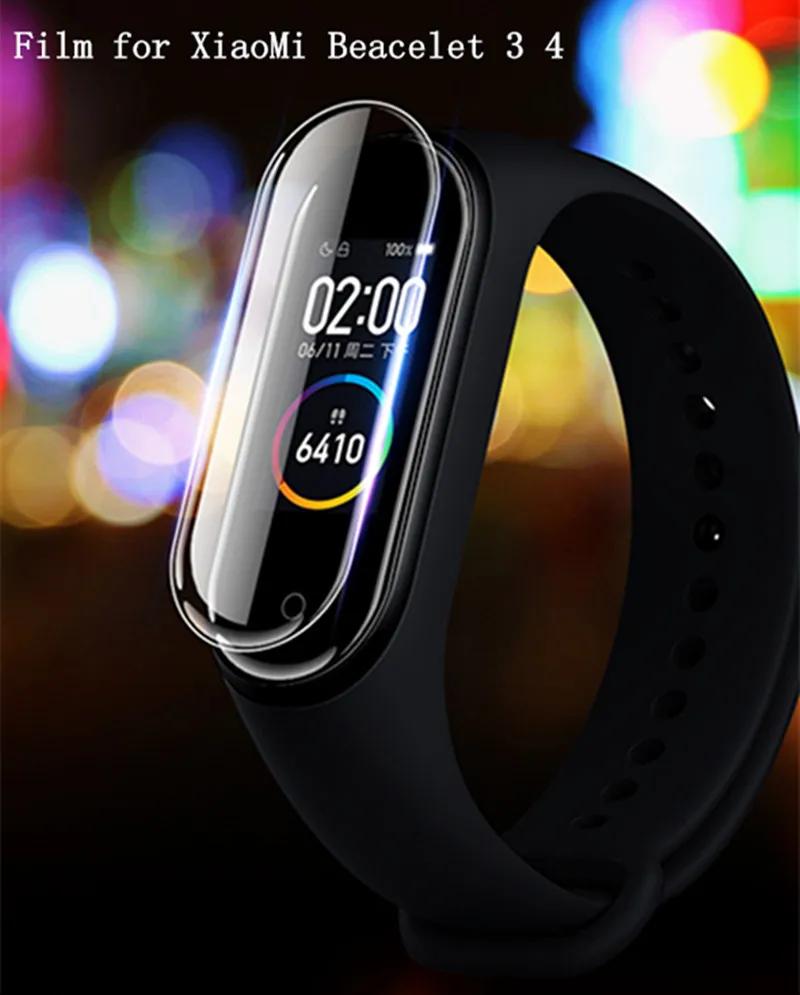 

For Xiaomi Mi Band 4 3 Screen Protector Film For Xiaomi Mi Band 3 4 NFC Smart Bracelet Accessories Full Screen Film 2pcs