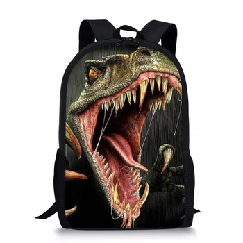 

2020 Children Kids Boys Fashion 3D Cool Dinosaurs Print Men Shoulder Backpack Bags Teenagers Tyrannosaurus Student Schoolbags