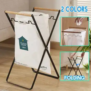 

X-type Folding Trash Stand Can Metal Trash Bag Box Holder Garbage Bag Rack Home Kitchen Storage RacksTowel Rag Dry Shelf